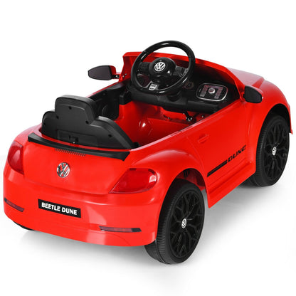 Volkswagen Beetle Kids Electric Ride On Car with Remote Control, Red Powered Ride On Toys   at Gallery Canada