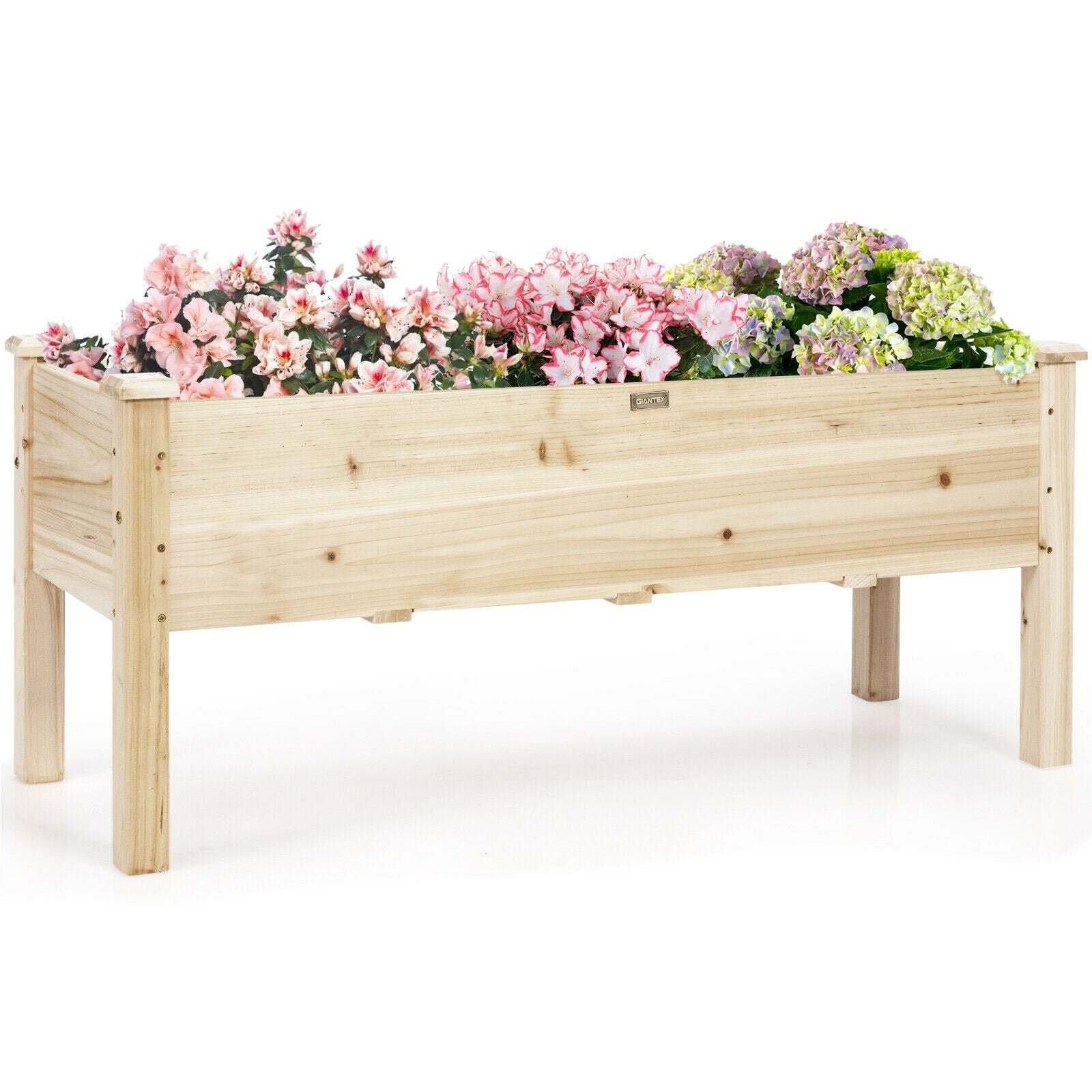 Raised Garden Bed Elevated Planter Box Wood for Vegetable Flower Herb, Natural Raised Garden Beds   at Gallery Canada