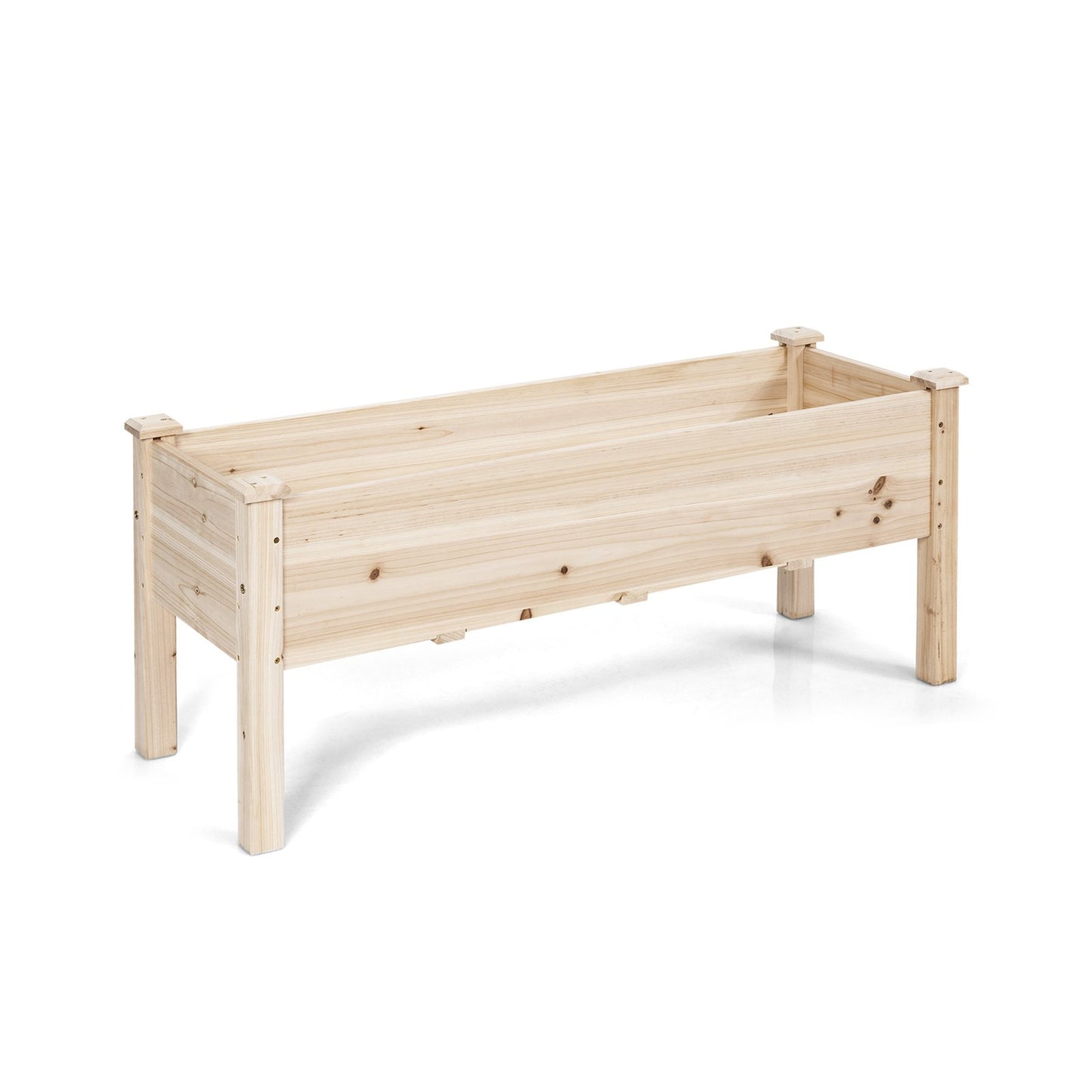 Raised Garden Bed Elevated Planter Box Wood for Vegetable Flower Herb, Natural Raised Garden Beds   at Gallery Canada