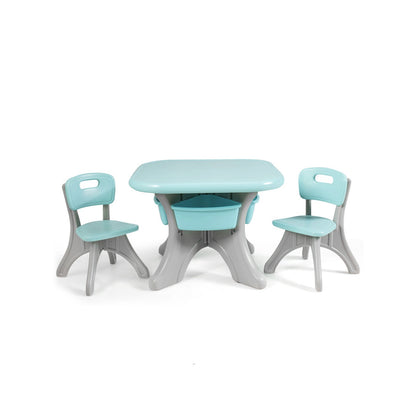 Children Kids Activity Table & Chair Set Play Furniture W/Storage, Blue Kids Table & Chair Sets   at Gallery Canada