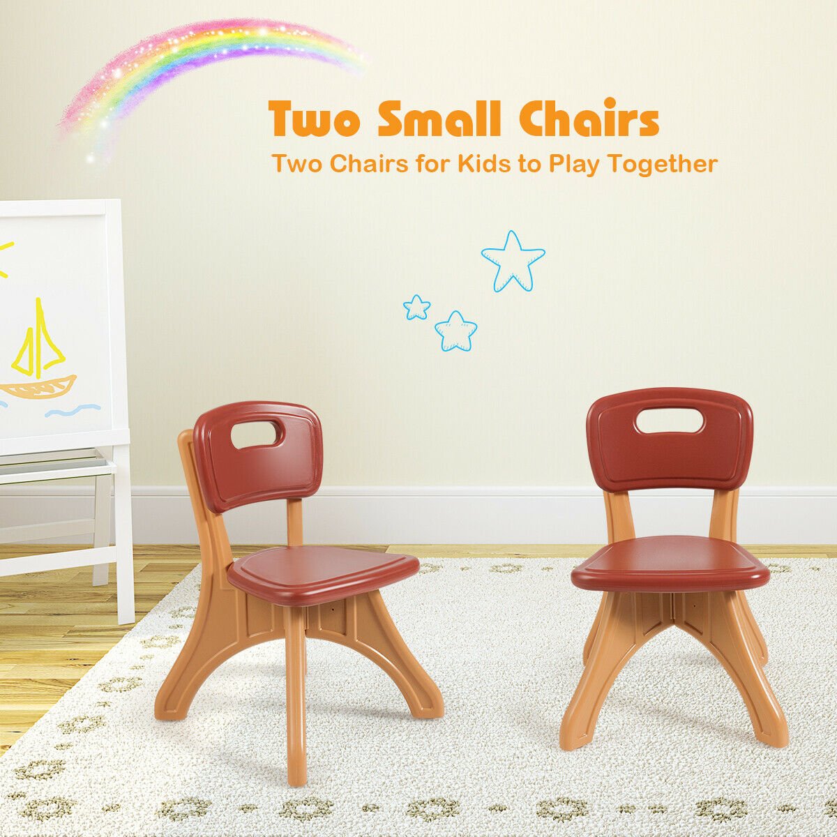 Kids Activity Table & Chair Set Play Furniture with Storage, Brown Kids Table & Chair Sets   at Gallery Canada