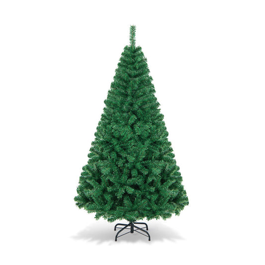 Artificial PVC Hinged Christmas Tree with Solid Metal Stand-6 ft, Green Christmas Tree   at Gallery Canada