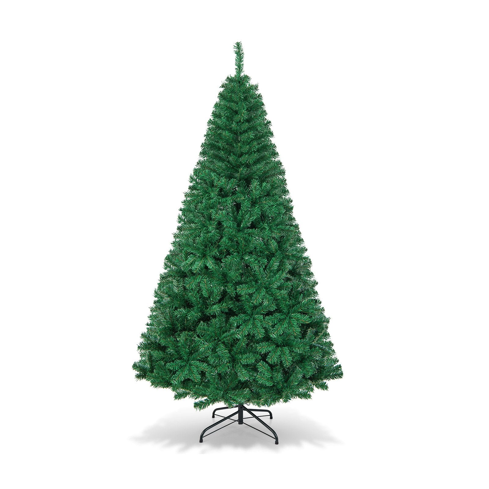 Artificial PVC Hinged Christmas Tree with Solid Metal Stand-7 ft, Green Christmas Tree   at Gallery Canada