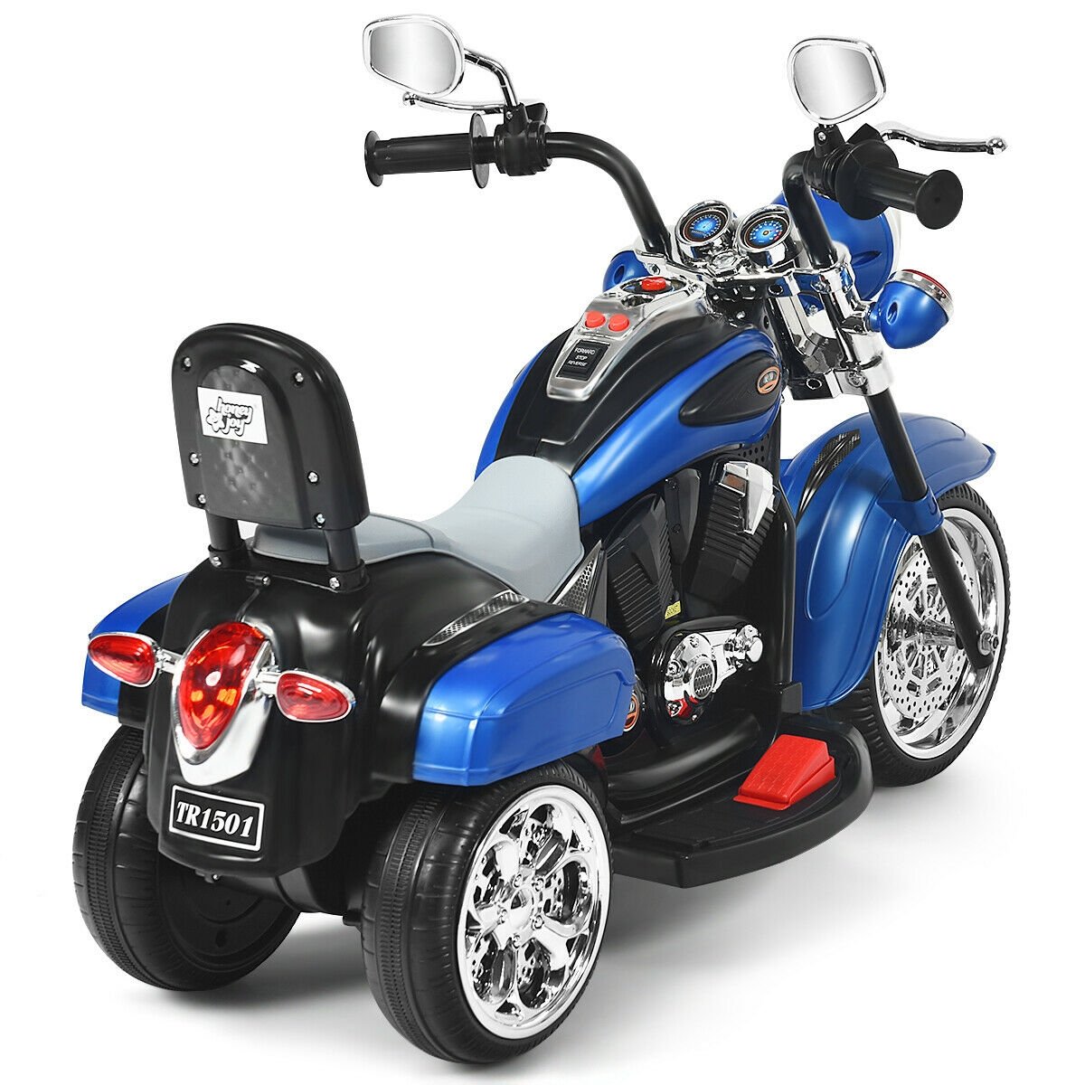 6V 3 Wheel Kids Motorcycle, Blue - Gallery Canada