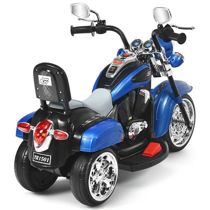 6V 3 Wheel Kids Motorcycle, Blue Powered Ride On Toys   at Gallery Canada