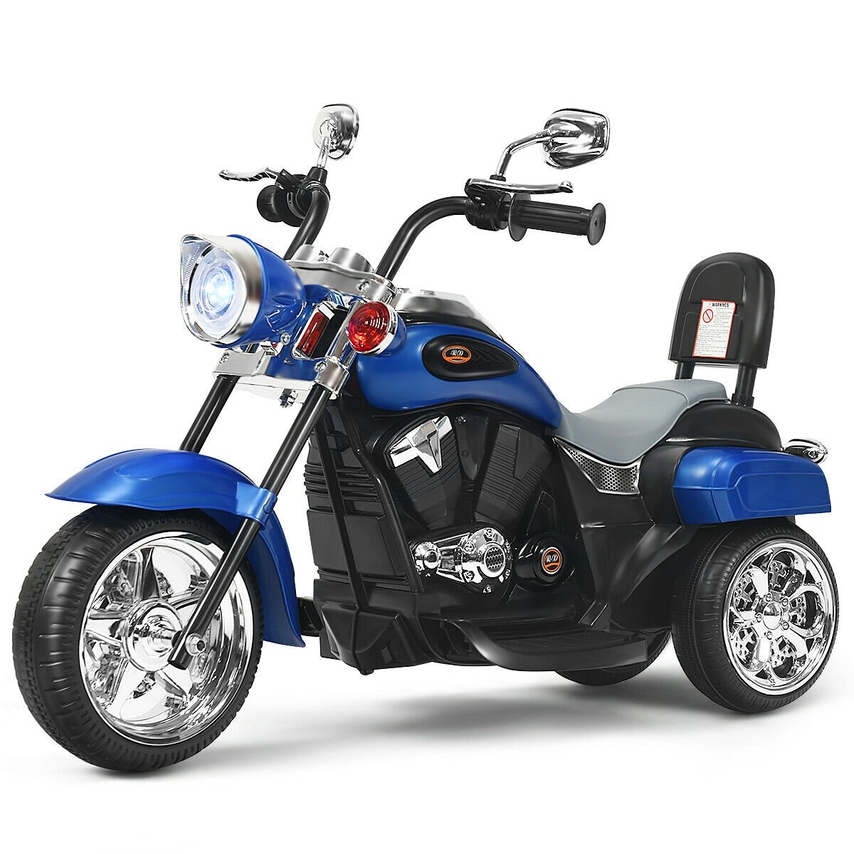 6V 3 Wheel Kids Motorcycle, Blue Powered Ride On Toys   at Gallery Canada