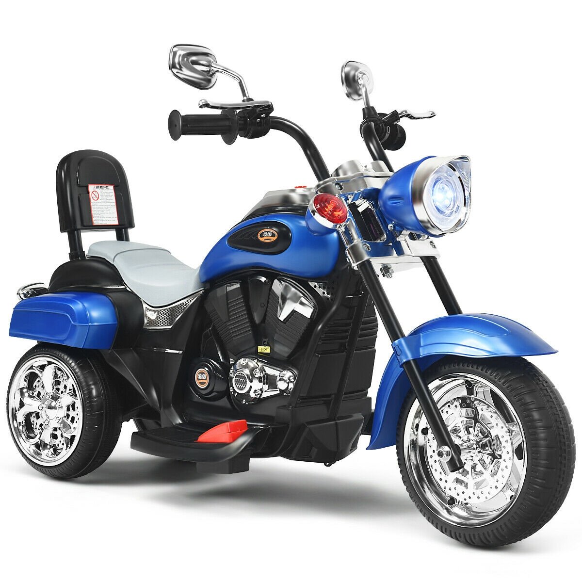 6V 3 Wheel Kids Motorcycle, Blue Powered Ride On Toys   at Gallery Canada