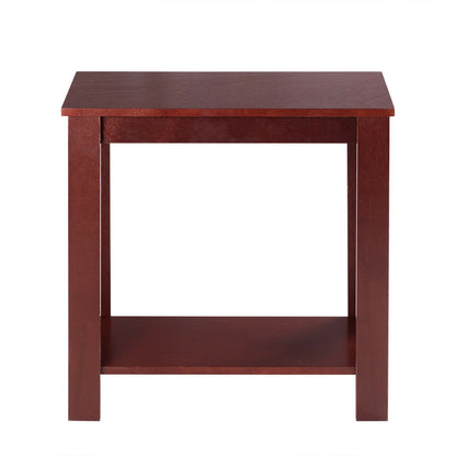 2-Tier Modern Compact End Table with Storage Shelf, Espresso End & Side Tables   at Gallery Canada