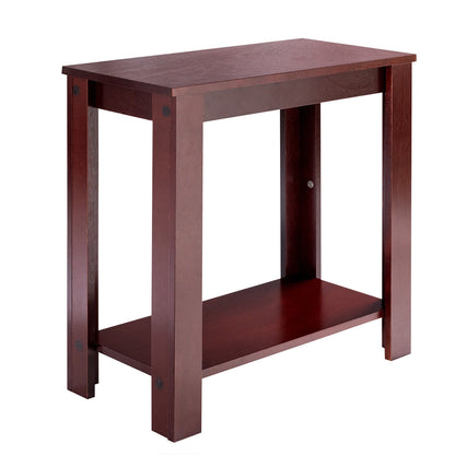 2-Tier Modern Compact End Table with Storage Shelf, Espresso End & Side Tables   at Gallery Canada