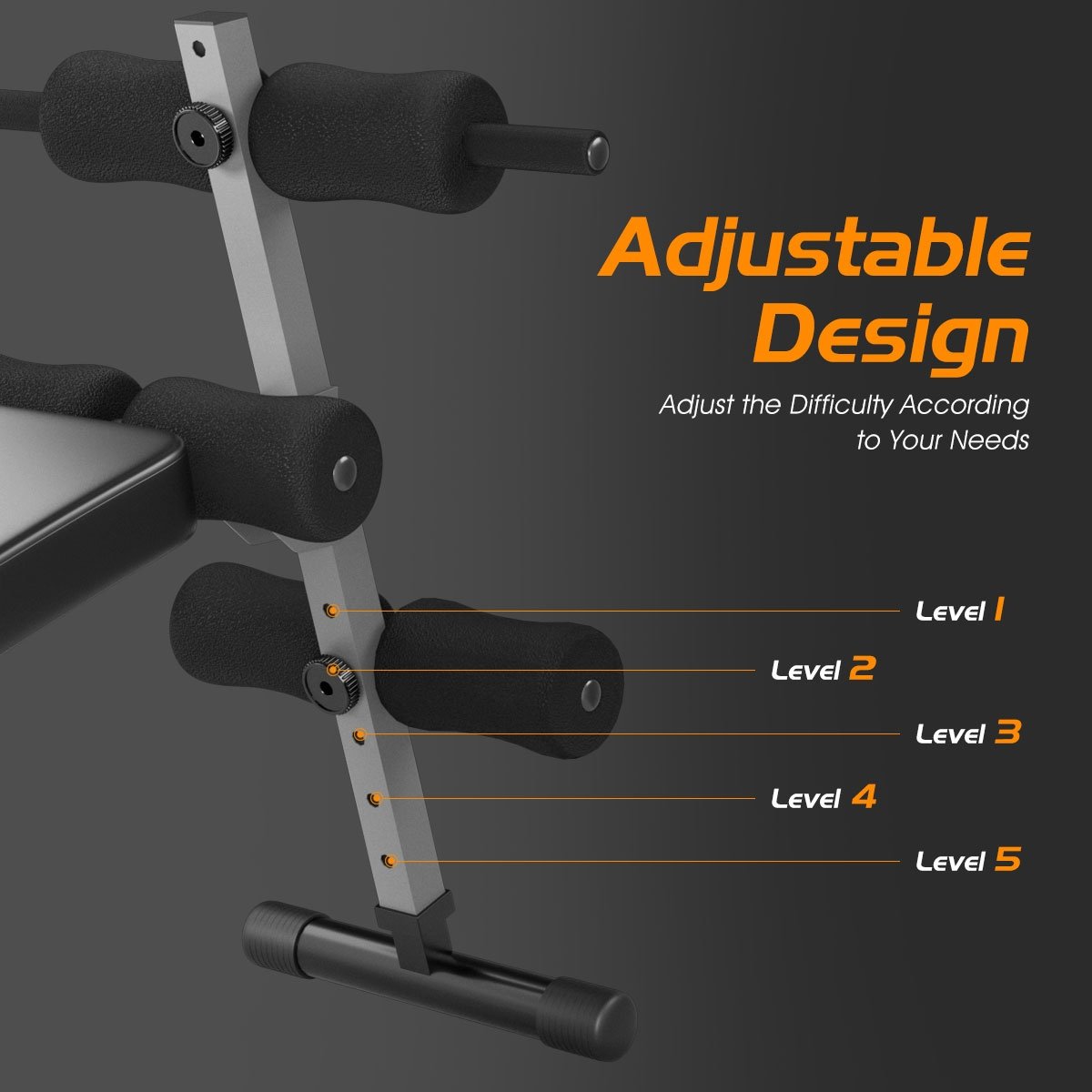 Adjustable Arc-Shaped Decline Sit up Bench, Black Benches Racks & Bars   at Gallery Canada