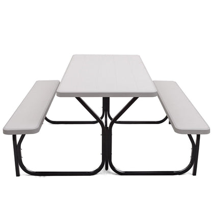 Picnic Table Bench Set for Outdoor Camping , White Picnic Tables   at Gallery Canada