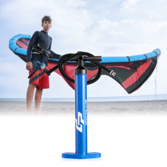 Double Action Manual inflation SUP Hand Pump with Gauge, Blue Outdoor Play Blue  at Gallery Canada