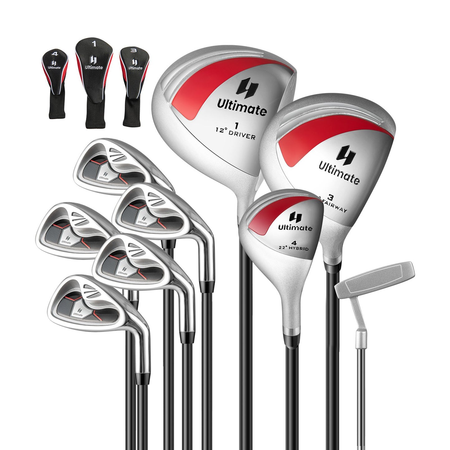 Women's 9 Pieces Complete Golf Club Set, Red Golf   at Gallery Canada