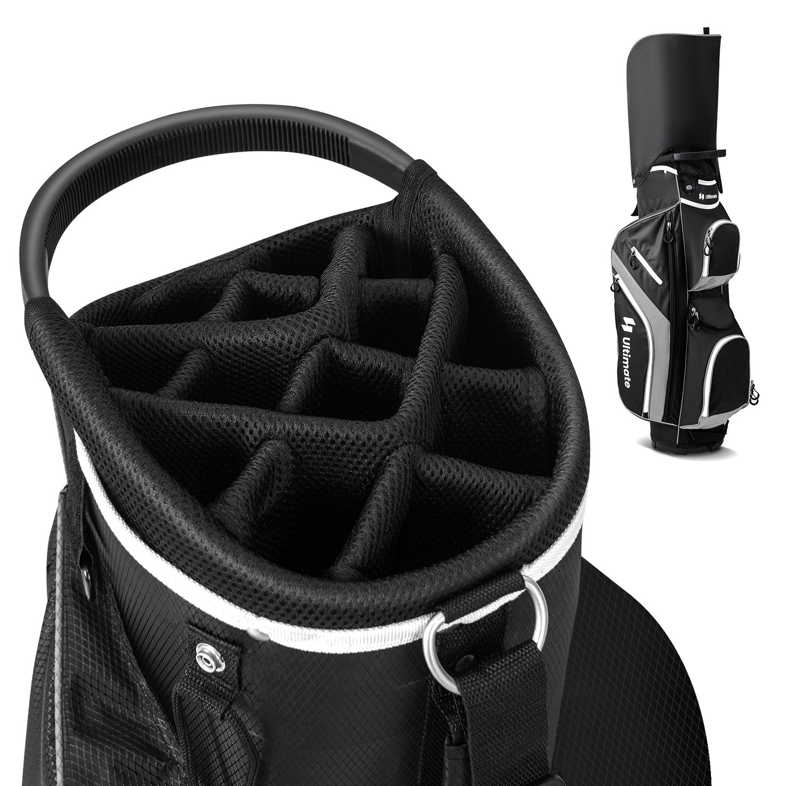 Golf Cart Bag with 14 Way Top Dividers, Gray Golf   at Gallery Canada