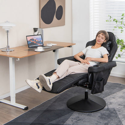 Massage Video Gaming Recliner Chair with Adjustable Height, Black Gaming Chairs   at Gallery Canada