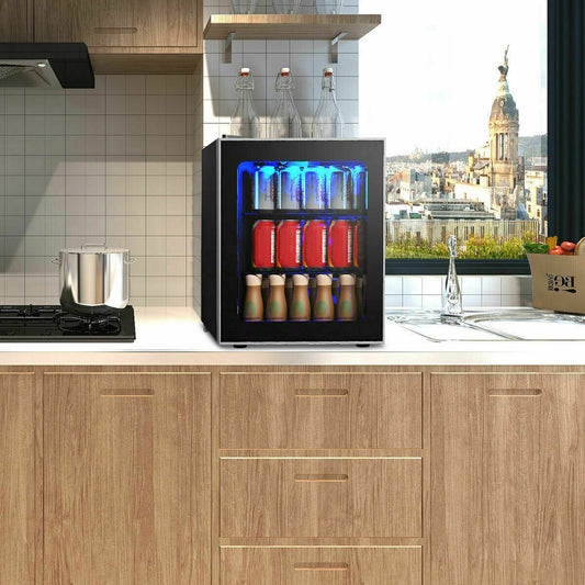 60 Can Beverage Mini  Refrigerator with Glass Door Wine & Beverage Coolers Options  at Gallery Canada