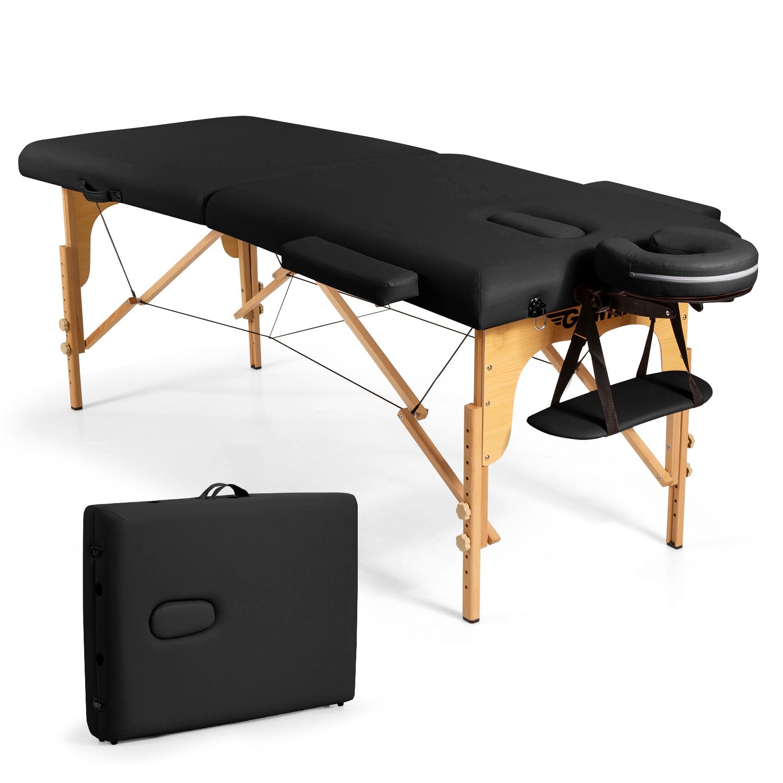 Portable Adjustable Facial Spa Bed  with Carry Case, Black Spa & Salon   at Gallery Canada