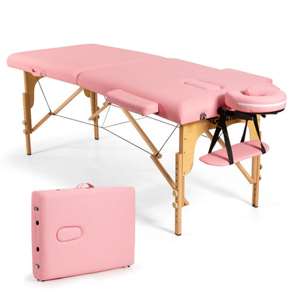 Portable Adjustable Facial Spa Bed  with Carry Case, Pink Spa & Salon   at Gallery Canada