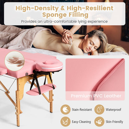 Portable Adjustable Facial Spa Bed  with Carry Case, Pink Spa & Salon   at Gallery Canada