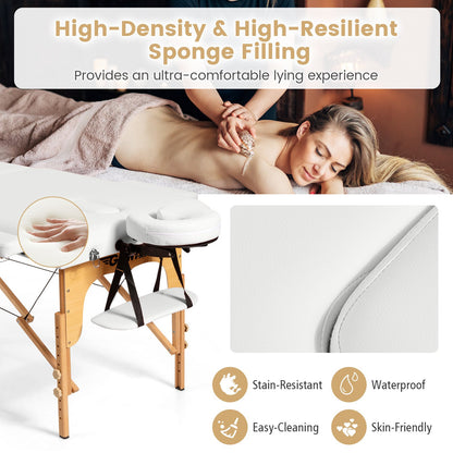 Portable Adjustable Facial Spa Bed  with Carry Case, White Spa & Salon   at Gallery Canada