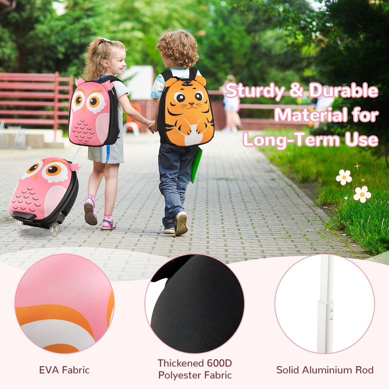 Lightweight and Portable Rolling Suitcase for Children, Pink Kids Luggage   at Gallery Canada