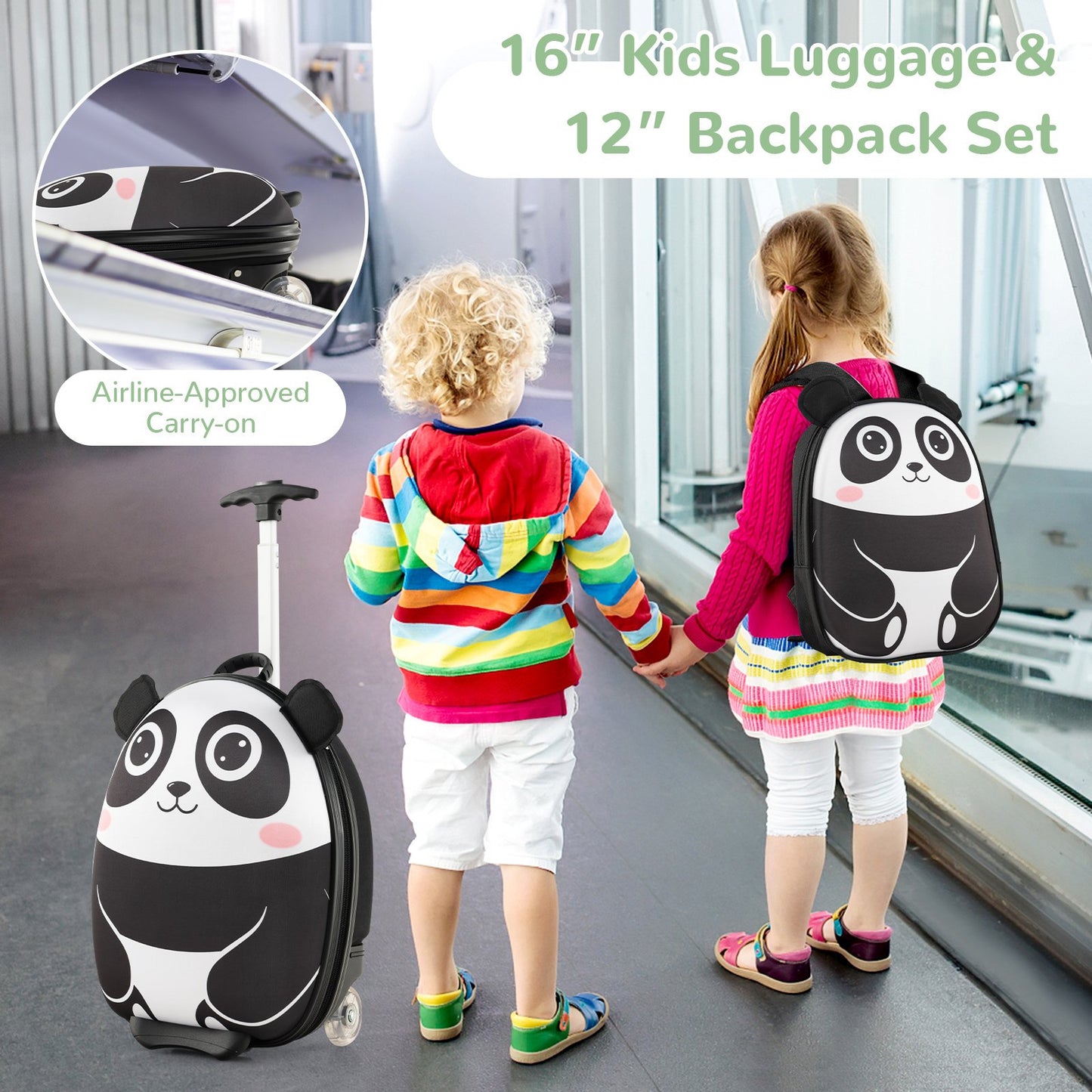 Lightweight and Portable Rolling Suitcase for Children, White Kids Luggage   at Gallery Canada