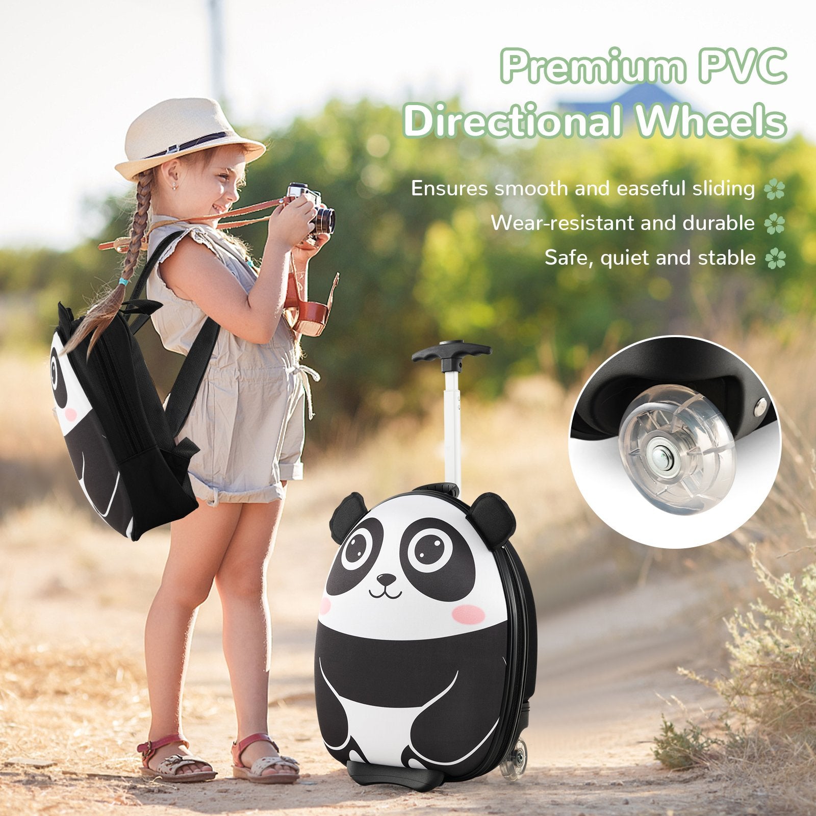 Lightweight and Portable Rolling Suitcase for Children, White Kids Luggage   at Gallery Canada