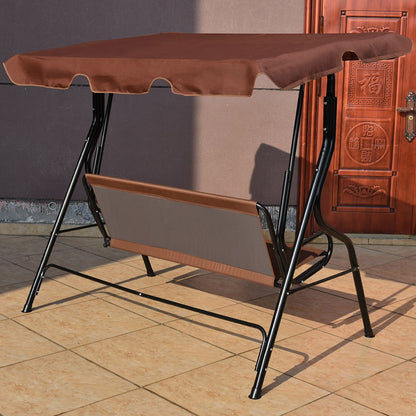 3 Seats Patio Canopy Swing, Brown - Gallery Canada