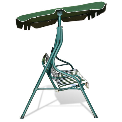 3 Seats Patio Canopy Swing, Green Porch Swings   at Gallery Canada