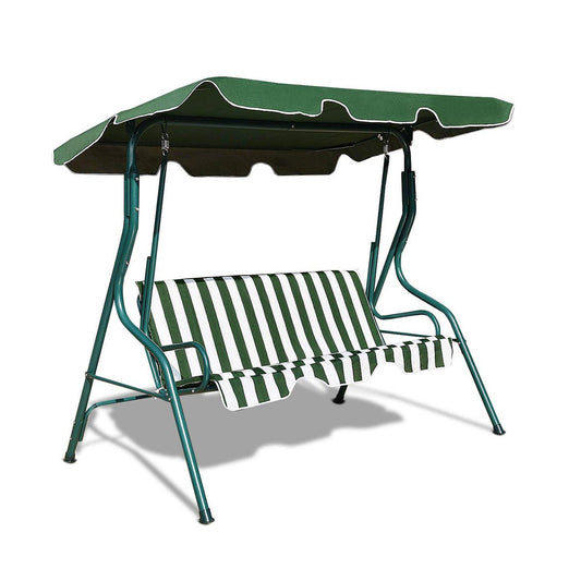 3 Seats Patio Canopy Swing, Green - Gallery Canada