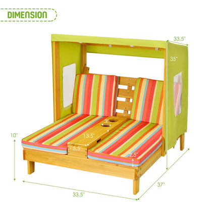 Kids Patio Lounge Chair with Cup Holders and Awning, Multicolor Kids Chairs & Seating   at Gallery Canada