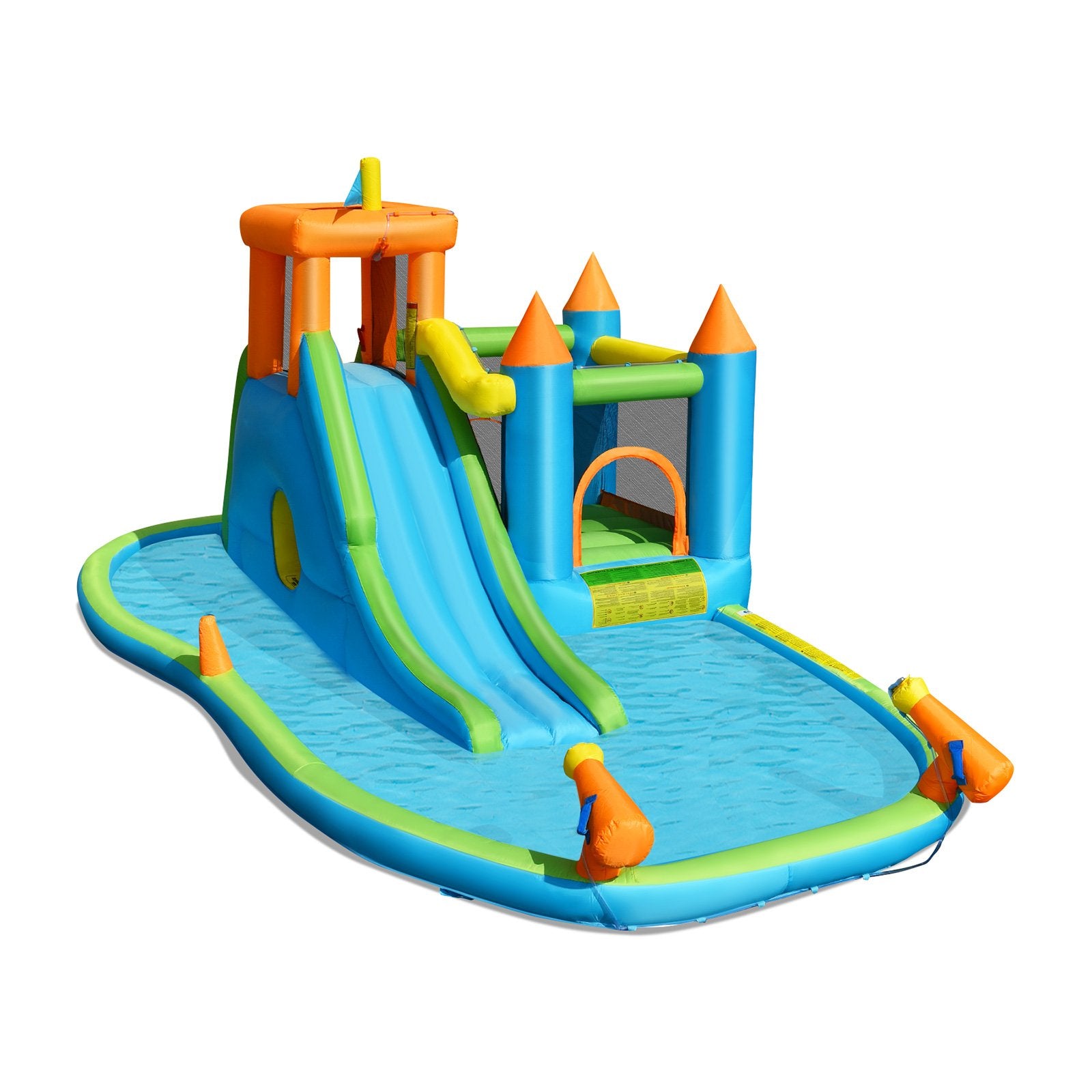 Inflatable Water Slide with Bounce House and Splash Pool without Blower for Kids Bounce House   at Gallery Canada