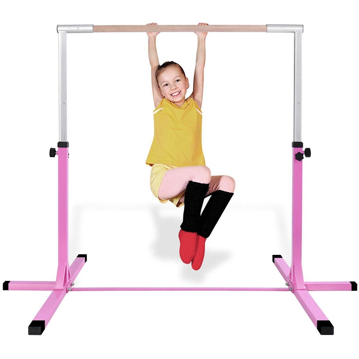 Adjustable Gymnastics Bar Horizontal Bar for Kids, Pink Toy Sports   at Gallery Canada