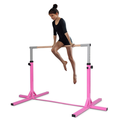 Adjustable Gymnastics Bar Horizontal Bar for Kids, Pink Toy Sports   at Gallery Canada