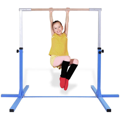 Adjustable Gymnastics Bar Horizontal Bar for Kids, Blue - Gallery Canada