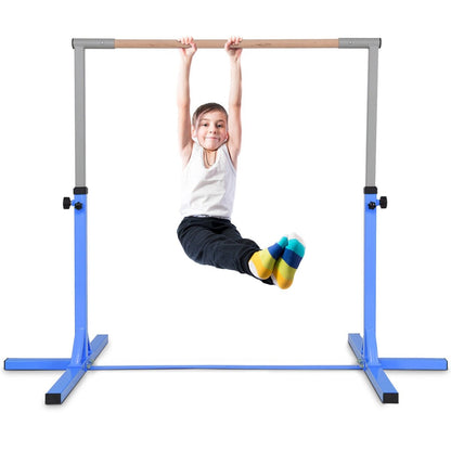 Adjustable Gymnastics Bar Horizontal Bar for Kids, Blue - Gallery Canada
