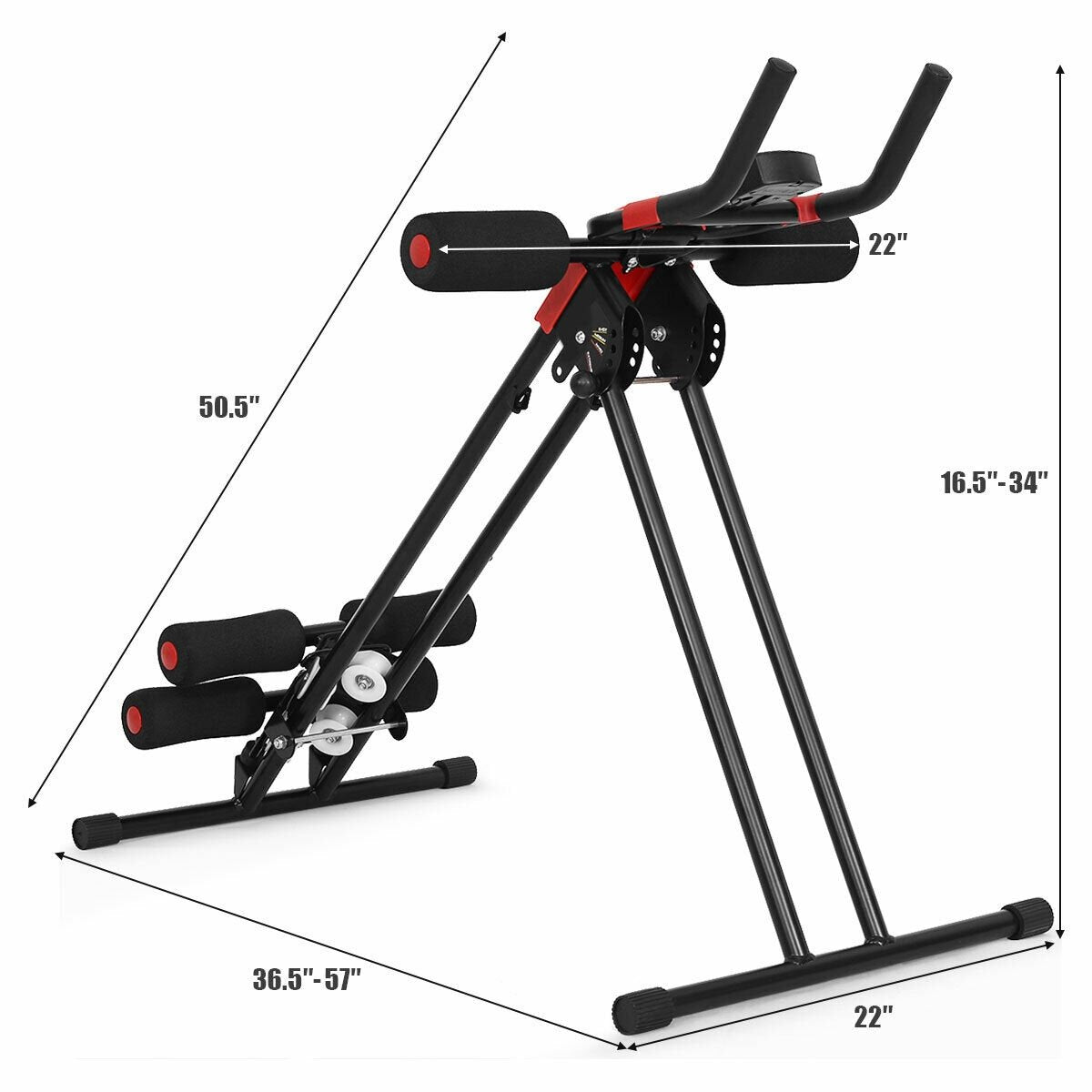 Abdominal Workout Equipment with LCD Monitor for Home Gym, Black Benches Racks & Bars   at Gallery Canada