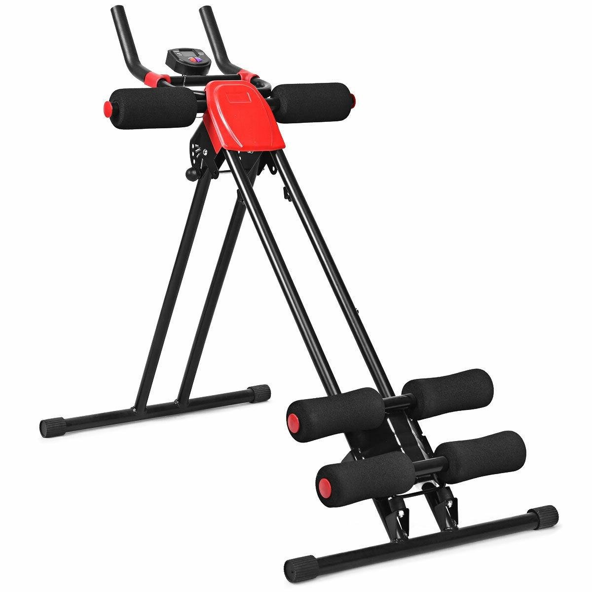 Abdominal Workout Equipment with LCD Monitor for Home Gym, Black Benches Racks & Bars   at Gallery Canada