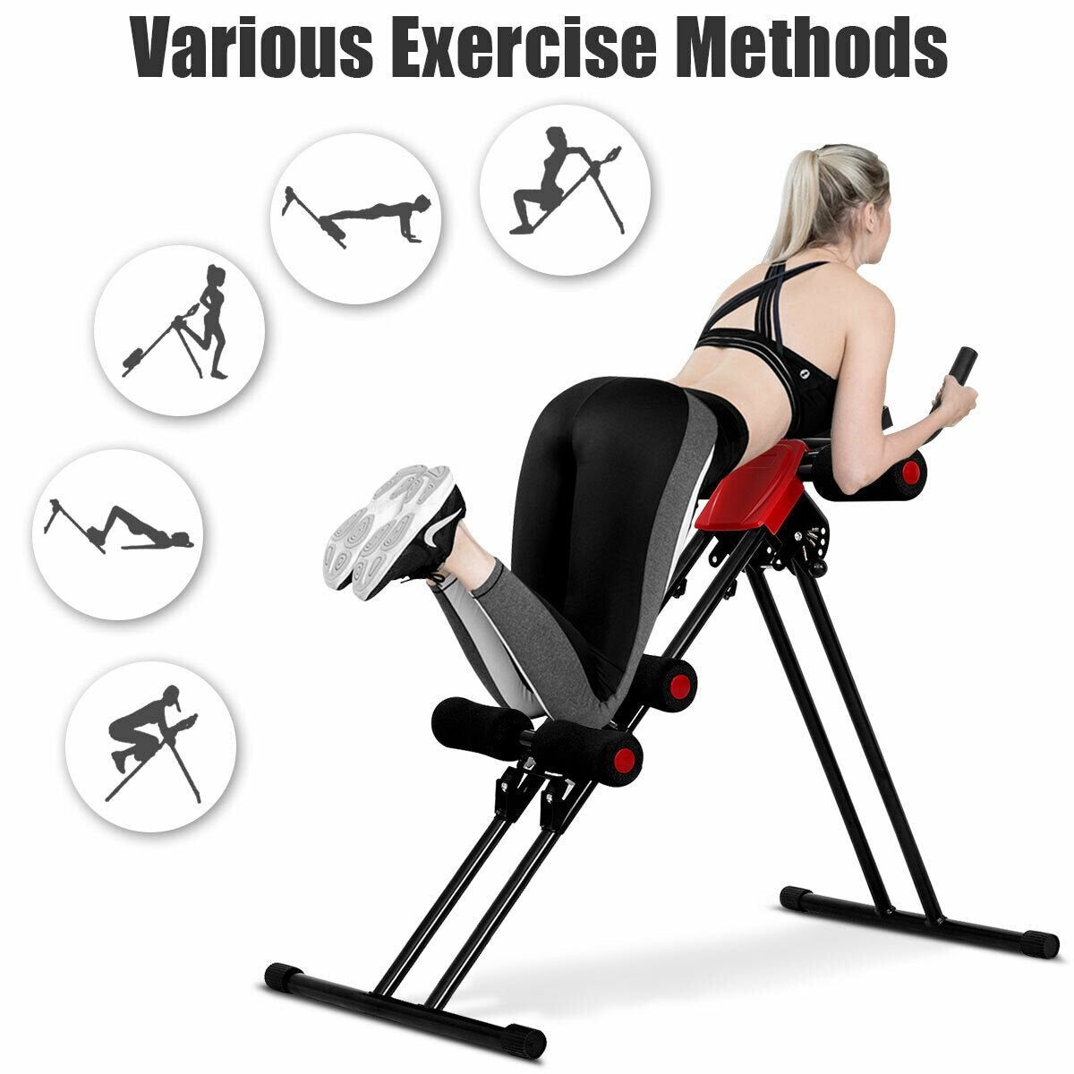 Abdominal Workout Equipment with LCD Monitor for Home Gym, Black Benches Racks & Bars   at Gallery Canada