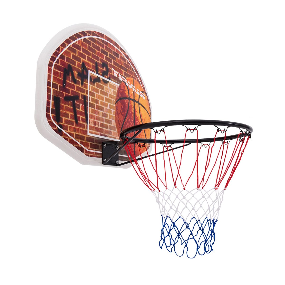 Wall Mounted Fan Backboard with Basketball Hoop and 2 Nets, Multicolor Sport Equipments   at Gallery Canada