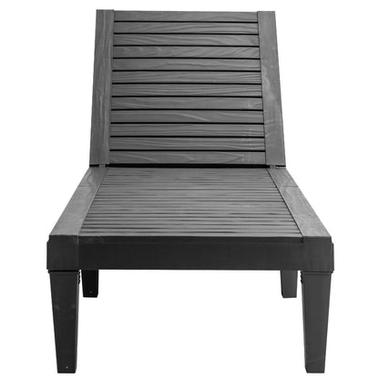 Outdoor Recliner Chair with 5-Position Adjustable Backrest, Black Outdoor Chaise Lounges   at Gallery Canada