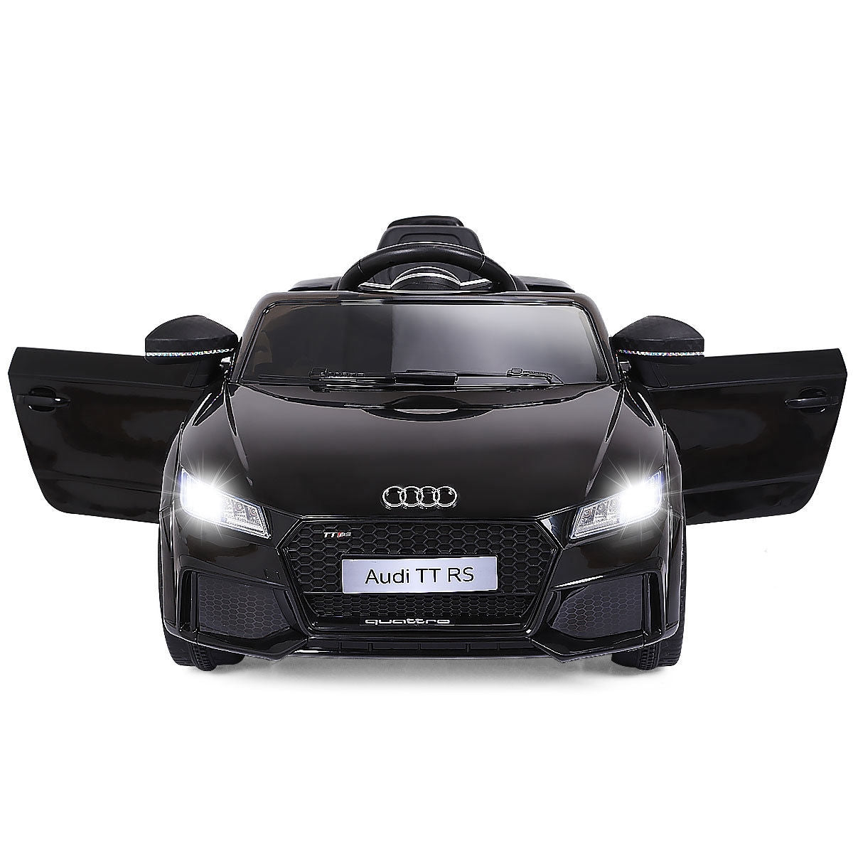 12V Kids Electric Ride on Car with Remote Control and Music Function, Black Powered Ride On Toys at Gallery Canada