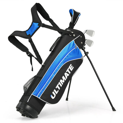 Set of 5 Ultimate 31 Inch Portable Junior Complete Golf Club Set for Kids Age 8+ , Blue Golf   at Gallery Canada