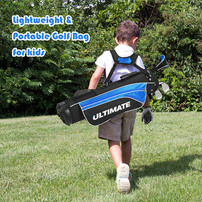 Set of 5 Ultimate 31 Inch Portable Junior Complete Golf Club Set for Kids Age 8+ , Blue Golf   at Gallery Canada