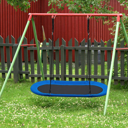 60 Inch Saucer Surf Outdoor Adjustable Swing Set-Blue+Black, Blue Swing & Playsets   at Gallery Canada