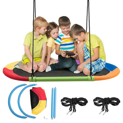 60 Inch Saucer Surf Outdoor Adjustable Swing Set, Multicolor Swing & Playsets   at Gallery Canada