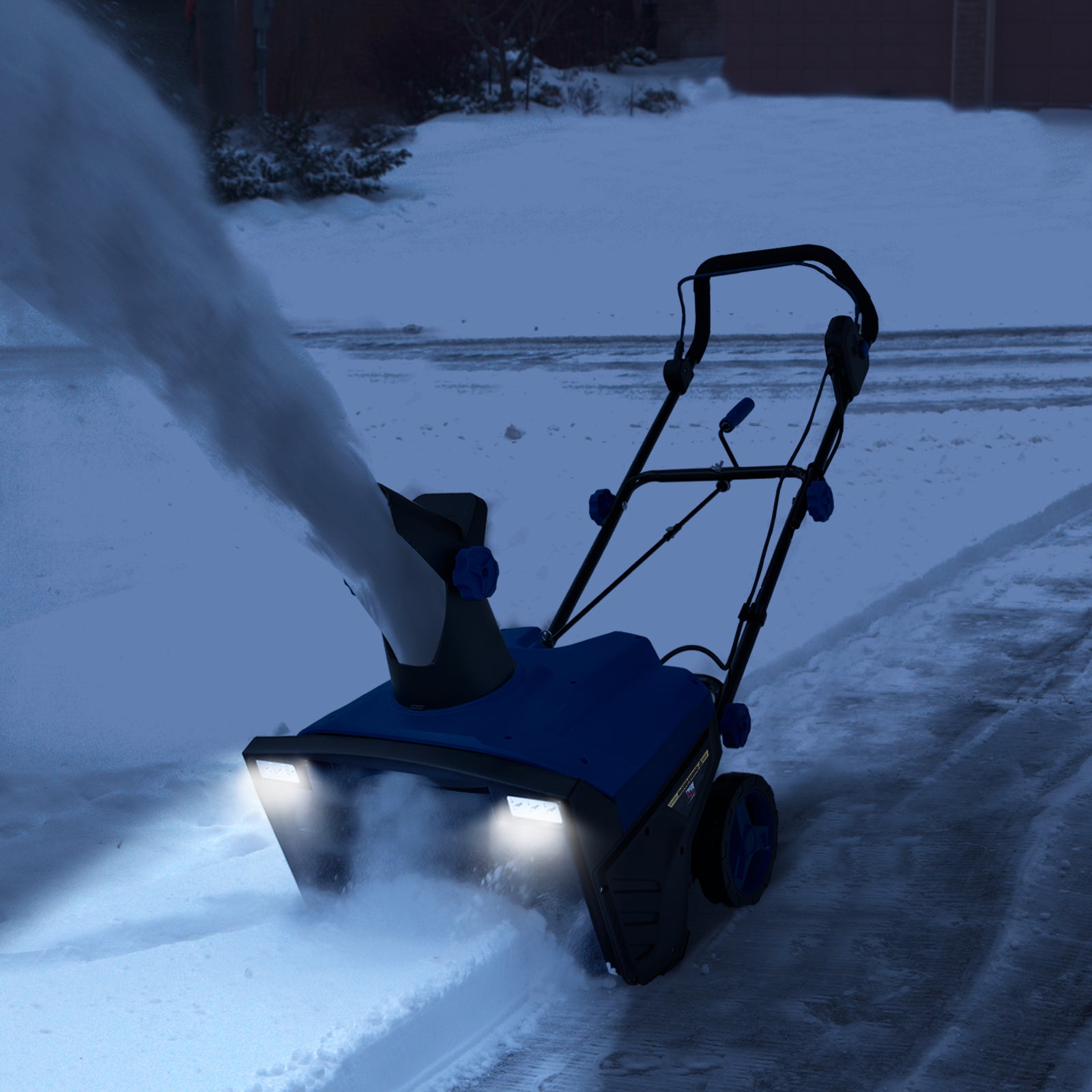 20 Inch 120V 15Amp Electric Snow Thrower with 180° Rotatable Chute, Blue Snow Removal at Gallery Canada