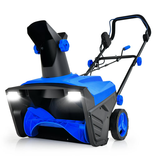 20 Inch 120V 15Amp Electric Snow Thrower  with 180° Rotatable Chute, Blue