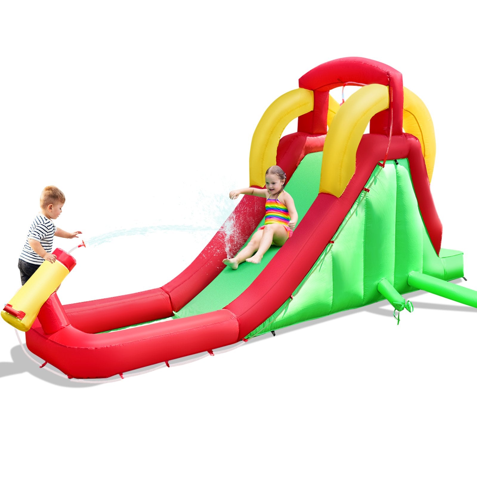 Inflatable Water Slide Bounce House with Climbing Wall and Jumper without Blower Bounce House   at Gallery Canada