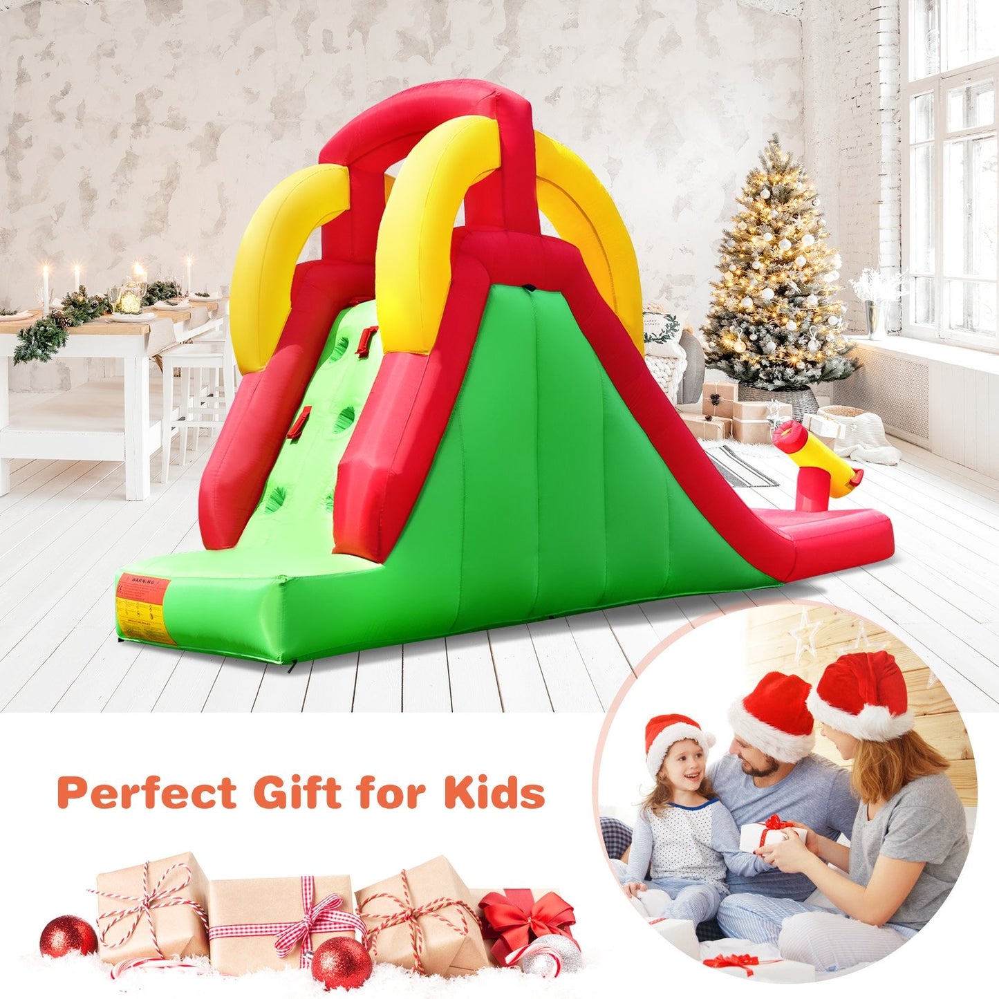 Inflatable Water Slide Bounce House with Climbing Wall and Jumper without Blower Bounce House   at Gallery Canada